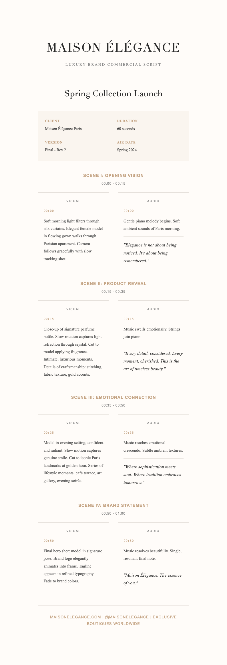 Elegant sophisticated commercial script